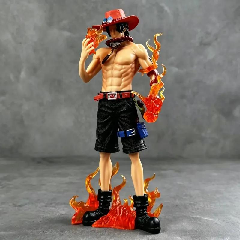 One Piece Handheld Fantasy Ace Fire Fist Ace Standing Style Anime Model Ornament Gift Straw Hat Group Surrounding