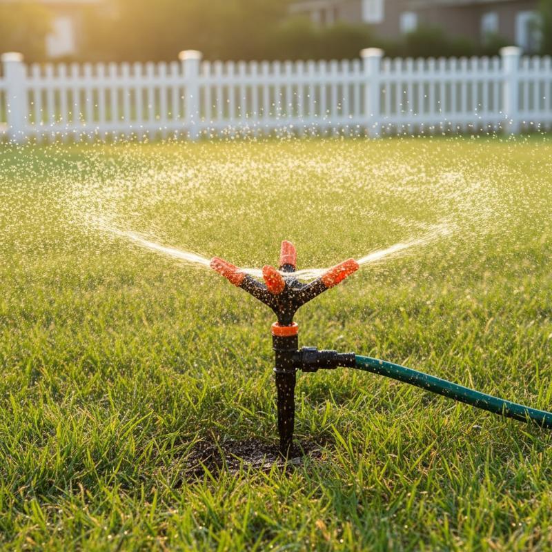 Garden Lawn Sprinkler Nozzle 360 Degree Rotating Head Automatic Water Spray Long Lasting for Outdoor Irrigation