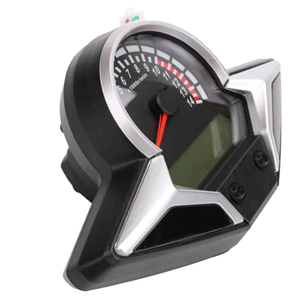 Motorcycle Digital Speedometer Gauge With LED Backlight Small And Light Weight Plastic Tachometer