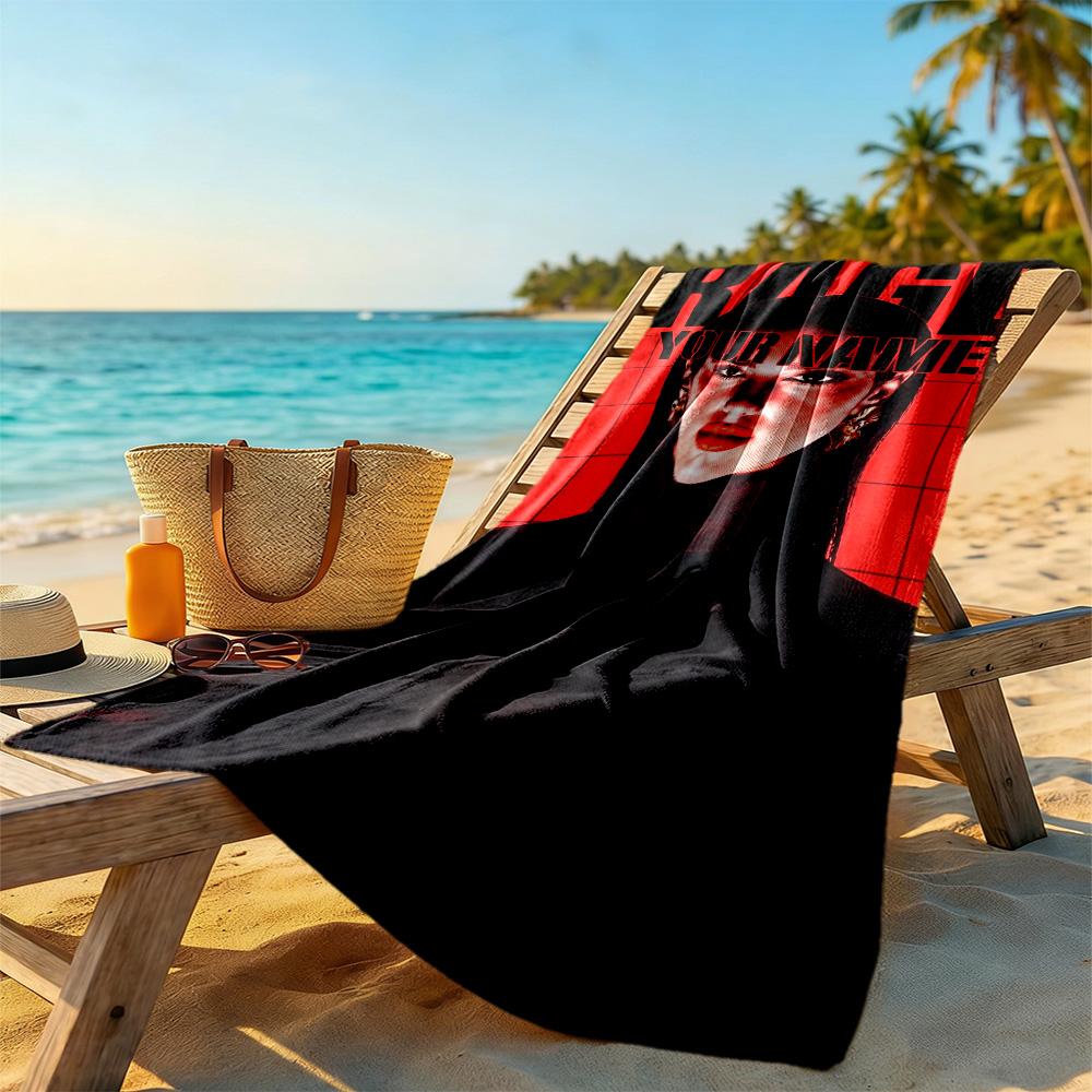 Dua Lipa Customized Name Beach Towel Quick-Dry Soft Microfiber Perfect for Traveling Yoga Camping and Swimming