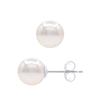 Boucles d'oreilles - PEARLS &amp; COLORS - Pearls &amp; Colors - Perle d'akoya ronde 7–7,5 mm - Or blanc 18 ct - Fermoir papillon