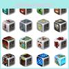 Clock Alarm Minecraft Led Night Light Colourful Changing Decoration Desktop