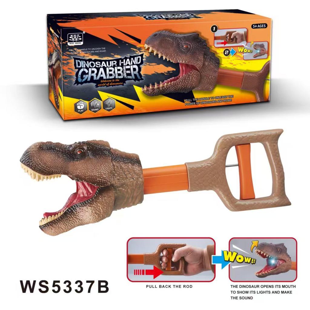 Sound & Light Christmas Dinosaur Cosplay Mask - Tyrannosaurus & Velociraptor Halloween Headgear Toy