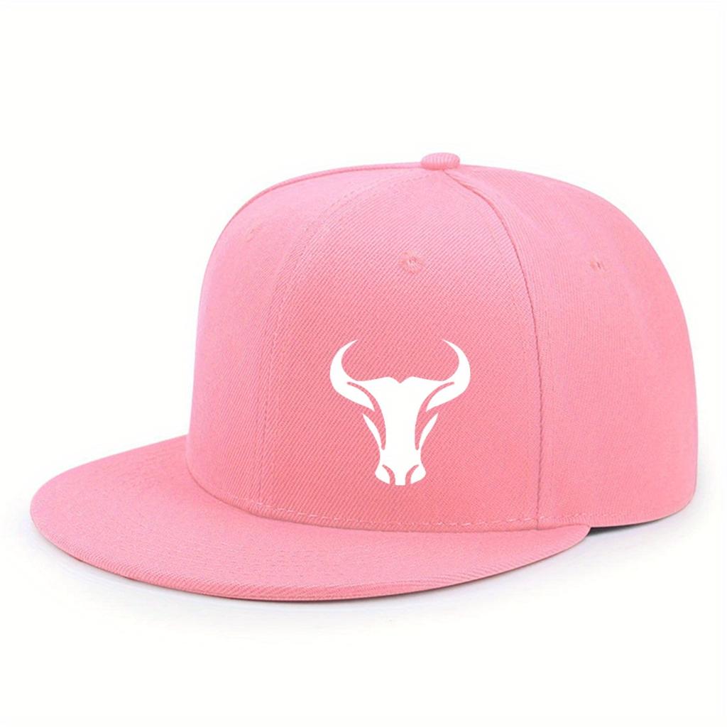 Bull Patterned Baseball Cap Lightweight And Unisex Adjustable Outdoor Sports And Leisure Hat Hip Hop Style Daily Wear