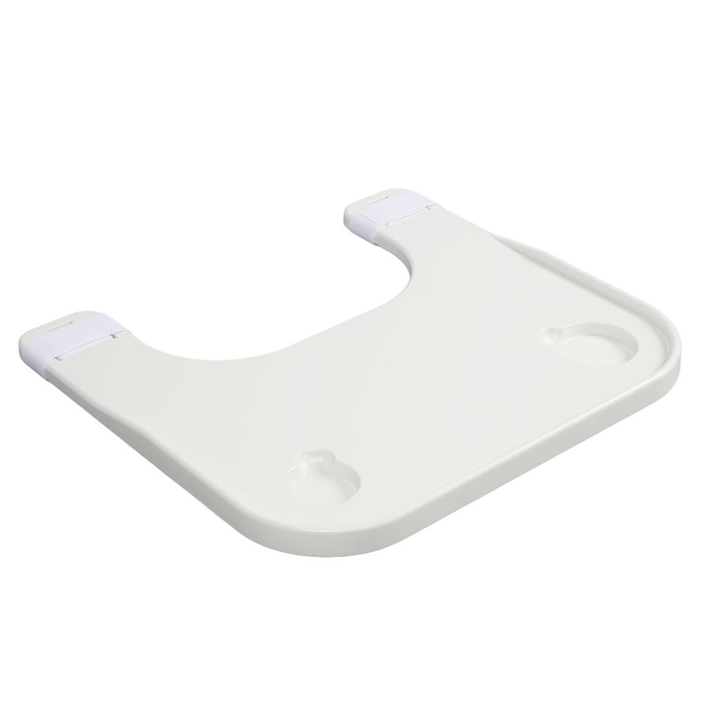 Wheelchair Lap Tray Thickened Universal Elderly Wheelchair Table Tray with Cup Holder for Eating Reading Writing White