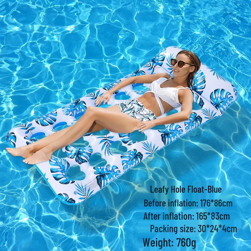 Foldable Striped Inflatable Pool Float Hammock Recliner