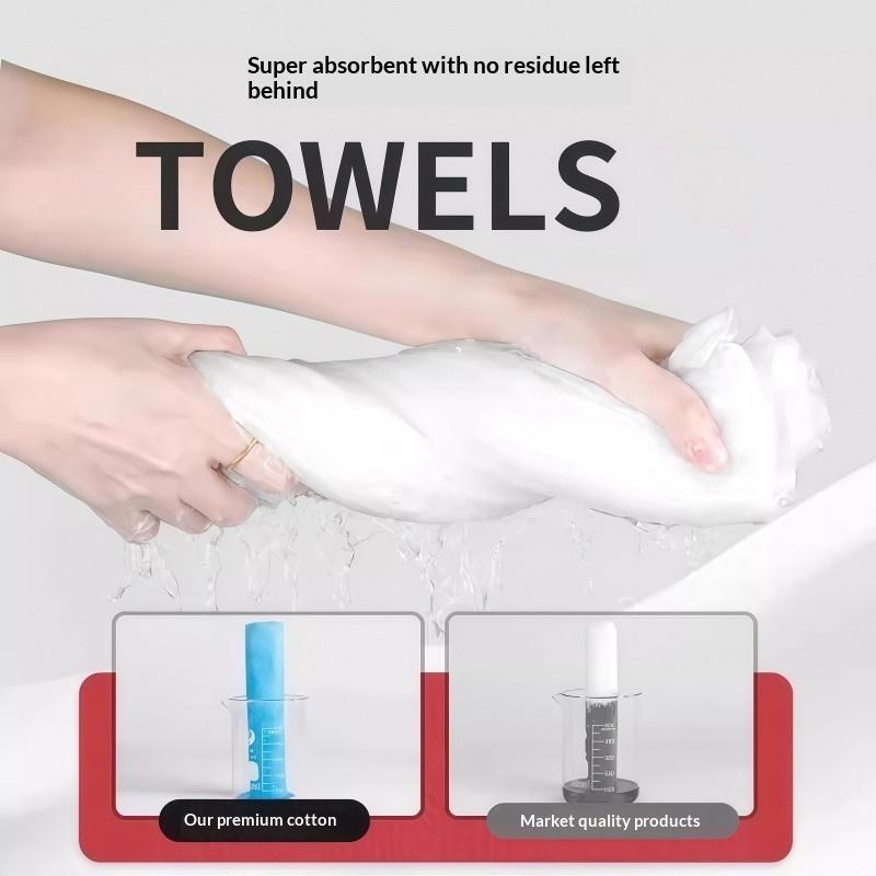 14pcs Disposable Portable Travel Towels Thickened Compressed Face Cleansing Beauty Square Washcloths For On-the-Go Hygiene