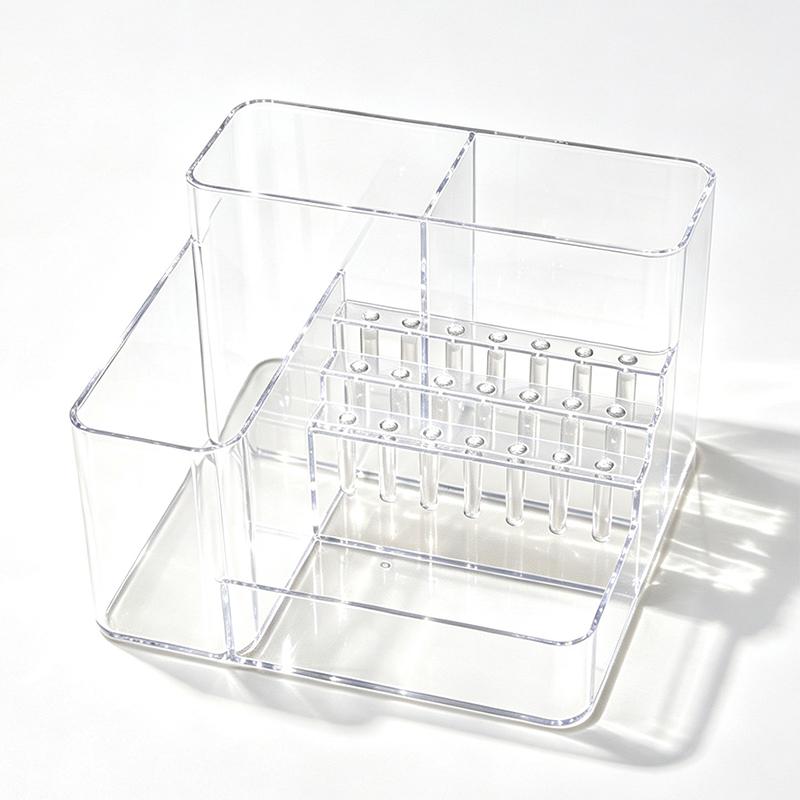 1Pcs Multi Compartment Nail Drill Bit Organizer Case For Nail Salon Desktop Manicure Accessory Plastic Nail Art Tool Storage Box