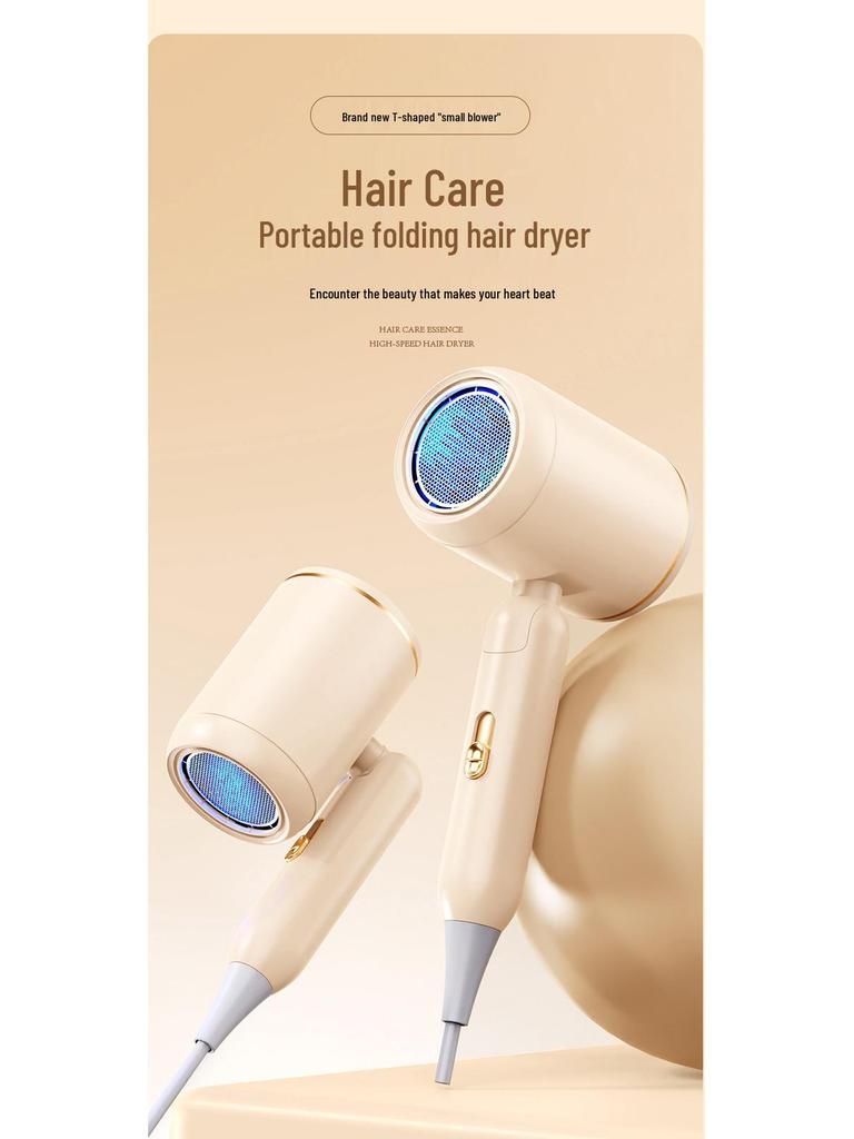High-Power Folding Portable Hair Dryer, 1200W/800W, for Home & Student Use, EU/US Standards.