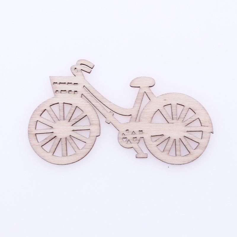 Children s Handmade Wooden Bicycle Ornament - Dollhouse Educational Toy and Sticker