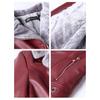 2024 PU Leather Plus Size Velvet-Lined Jacket for Middle-Aged & Elderly Women