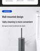 Wall-Mounted Stainless Steel Toilet Brush with Odor-Proof Long Handle and Round Holder for Bathroom Cleaning