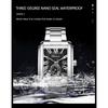CHENXI 8216 Men's Quartz Watches Fashion Business Simple Silvery Stainless Steel Strap Square Wristwatches for Male Gift