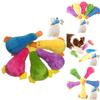 Colorful Squeaky Duck Toy For Dogs Durable Plush Chew Resistant Pet Training Toy