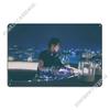 Female Dj Live Metal Signs Rusty Cinema Club Garage Decoration Character Tin Sign Poster