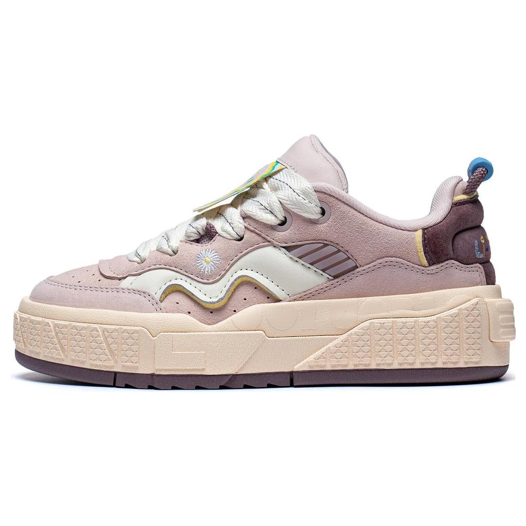 New LiNing 001 UNBLOCK Unblock Wear Resistant Slip Resistant Rebound Low Top Sports Casual Shoes Women's Purple AGCT096-3