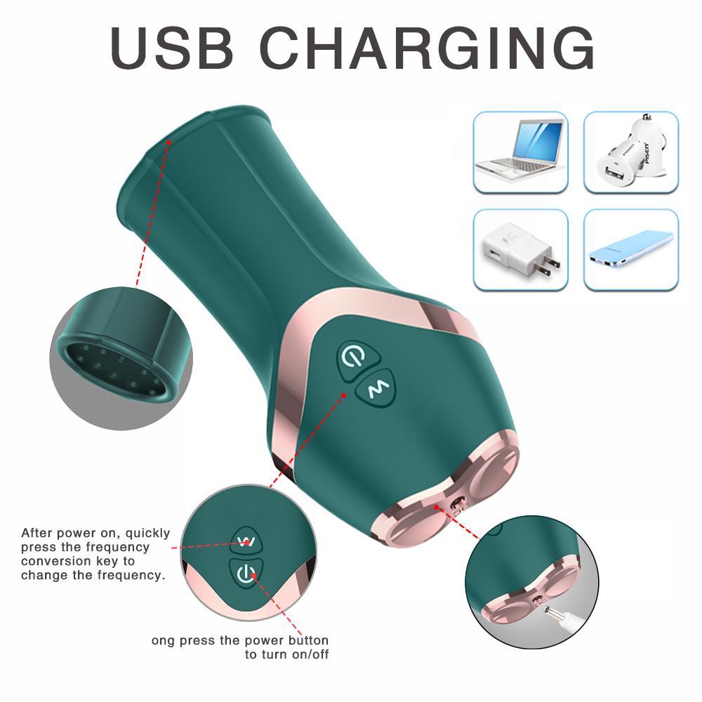 12 Frequency Auto Suck Adult Toys Vibrator Glans Penis Training USB Charge Masturbation Device Erotic Sex Toys for Men Male