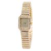 Women's Fashion Quartz Watch with Diamond-Inlaid Square Dial and Alloy Band.