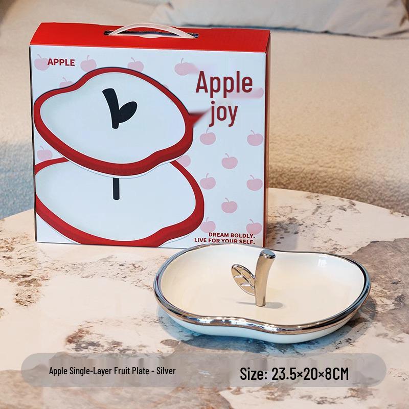 High-Value Ceramic Fruit Skewer Display: Multi-Layer Snack and Candy Plate for Living Room or Front Desk