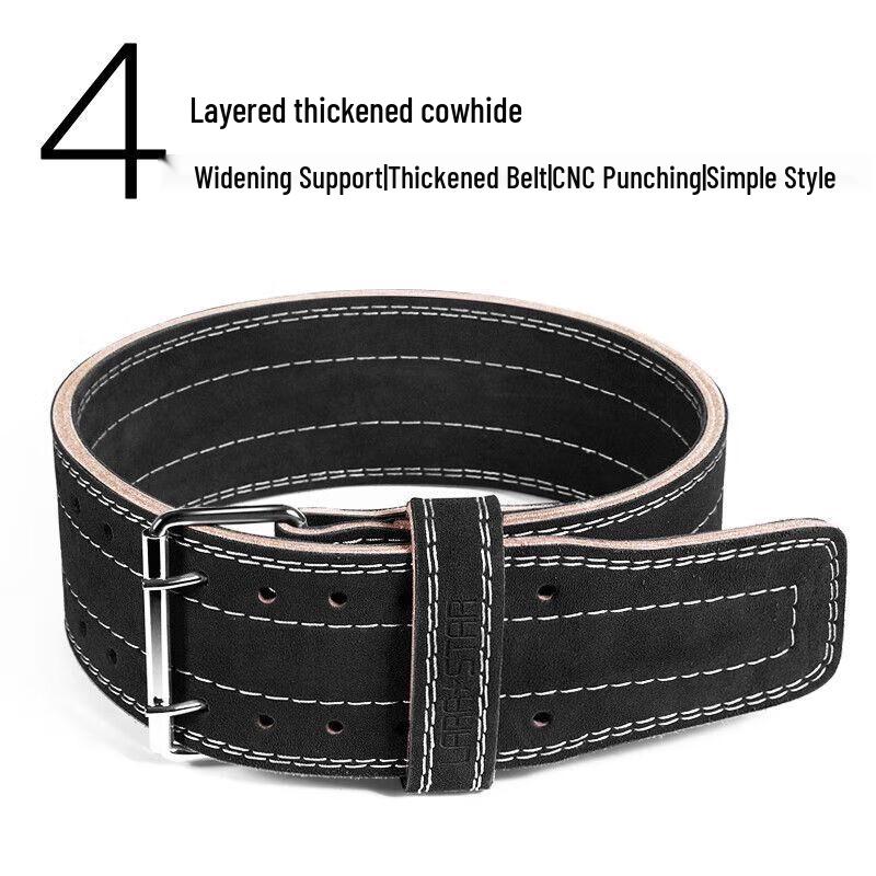 Qiuqiao Professional Powerlifting & Weightlifting Cowhide Waist Support Belt