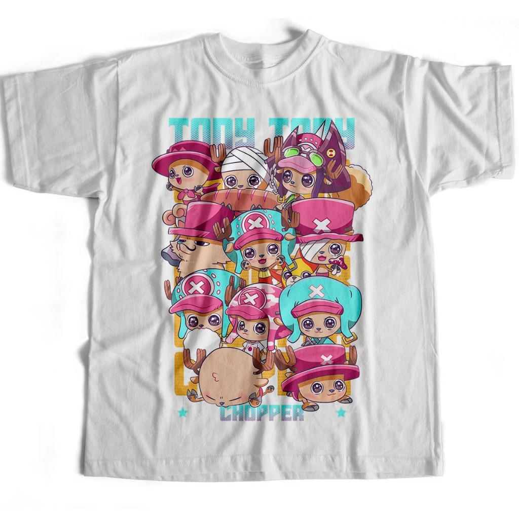 ONE PIECE Japonské Anime Tony Chopper Pánské Dámské Letní Tričko Harajuku Vintage Krátký Rukáv Volné Oversized Ležérní Pohodlné Y2k