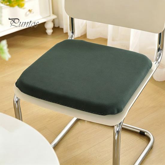 Solid Color Chair Pad for Home Memory Foam Cushion, Thickened Dining with Straps, Supportive Non-Slip Backing, Washable Seat Cushion Autumn