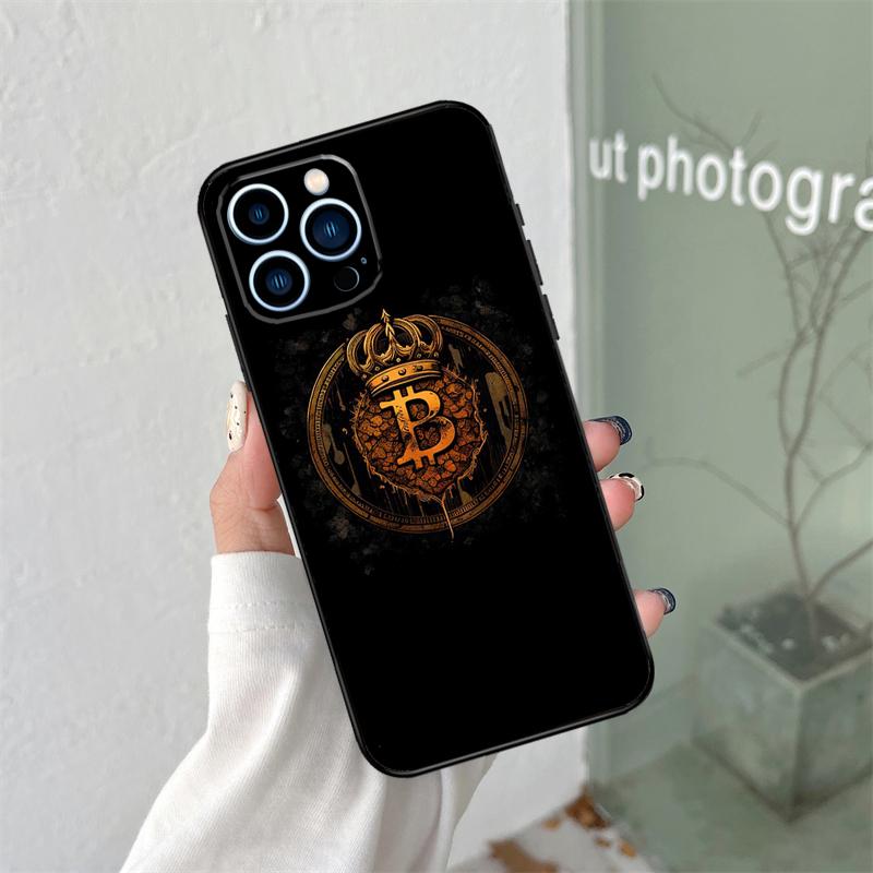 Bitcoin BTC Silicone Soft Case For iPhone 17 Air 11 15 16 14 Pro Max 12 13 Mini 16 Plus 16e Back Cover