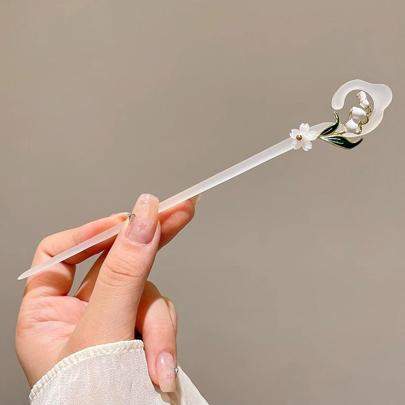 Vintage Chinese Flower Fringe Hair Sticks Fashionable Female Metal Hairpin Hair Stick Hairwear Hair Ornament Jewelry Accessories