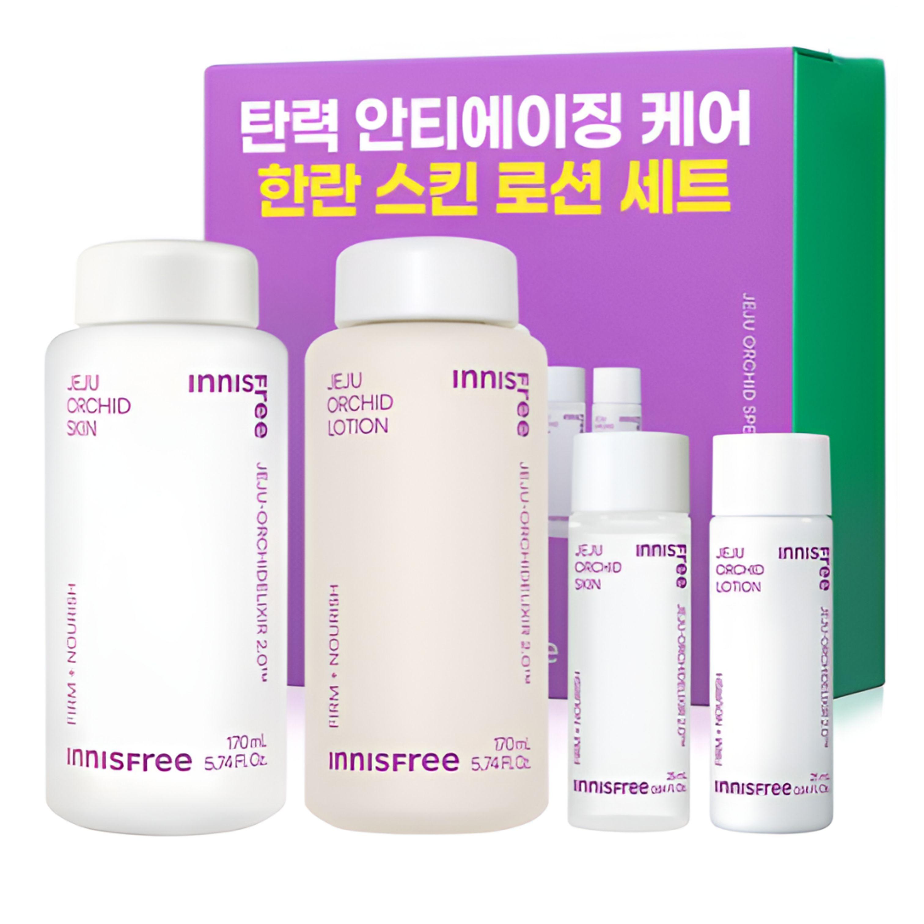 Innisfree Jeju Orchid Skin & Lotion Set (Skin 170ml + 25ml / Lotion 170ml + 25ml)