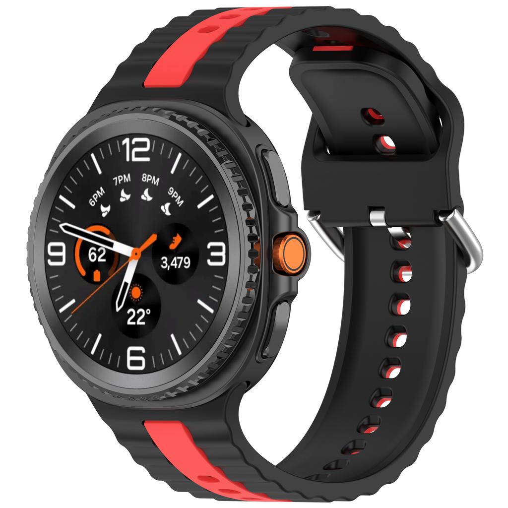 Two-tone Silicone Strap for Samsung Galaxy Watch 8 44mm 40mm Original Bracelet Belt Correa for Galaxy Watch 8 Classic 46mm Band