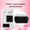 2024 V-Shaped Magnetic Grafting Eyelashes, 0.06 Natural Dense Blooming False Soft Lash Extensions