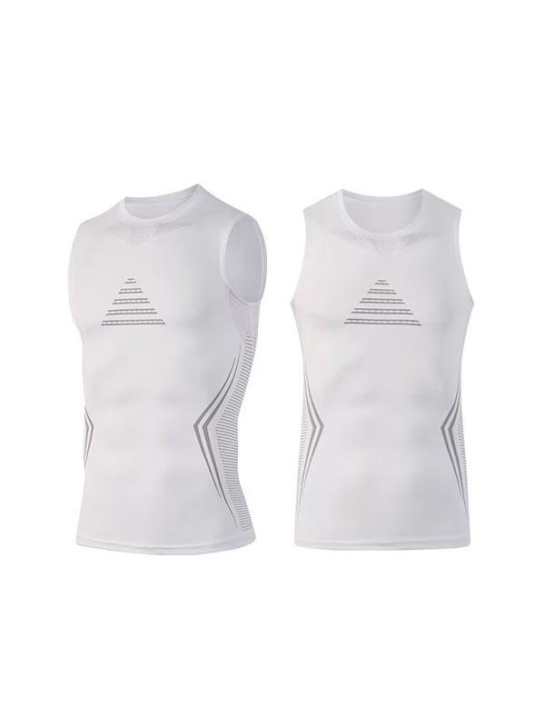 Men's Tight Sleeveless Sports Tank: Quick-Dry, Sweat-Wicking Vest for Basketball Training