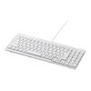 Buffalo BUFFALO USB Wired Slim BSKBU14WH Keyboard, White,