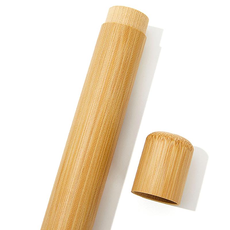 Přírodní bambusové pouzdro, ekologický zubní kartáček, bambusová trubice 21 cm pro dospělé, pouzdro na zubní kartáček, ručně vyráběné příslušenství pro zubní kartáčky