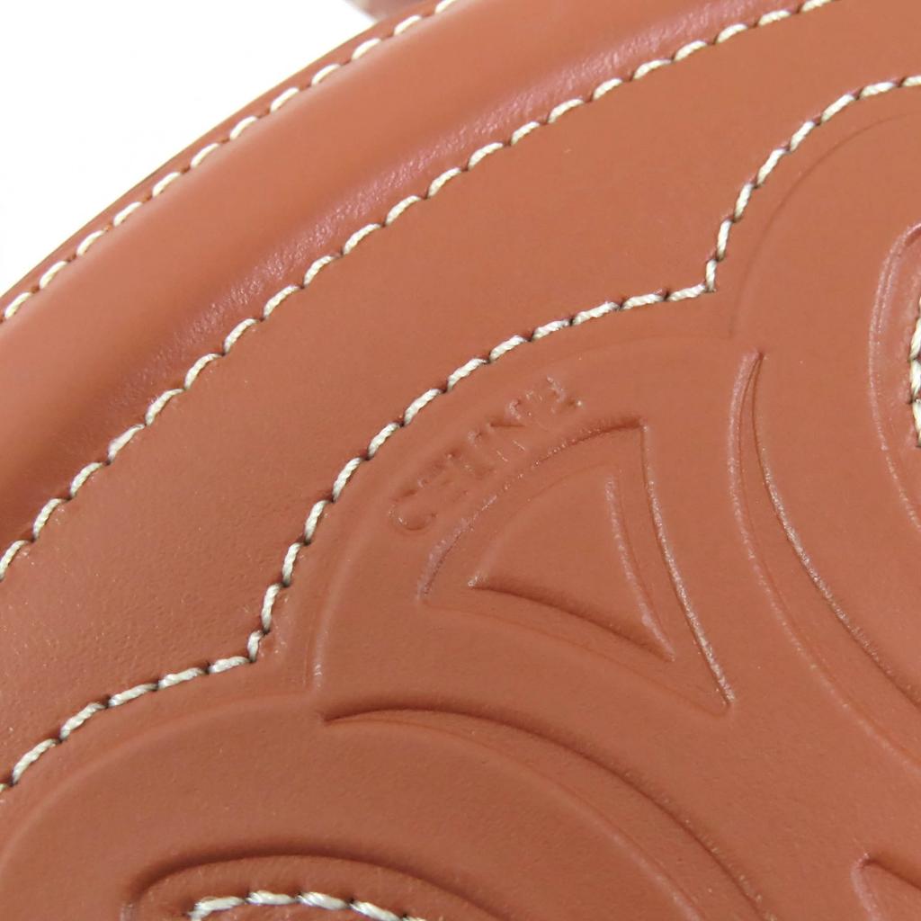 CELINE Handbag Oval Menodiaire Cuir Triomphe Smooth scarf skin Tan 198613 Used