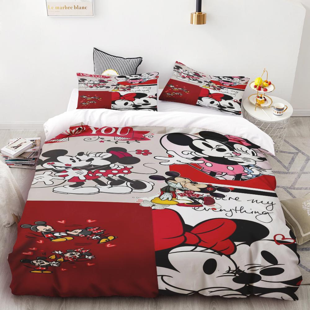 Mickey Anya Forger Duvet Cover Set Comforter Bedding 3d Children'S Bedding Set 3-Piece 1 Quilt Cover King Size Best Gifts