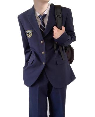 AOTYP Schul Cosplay Langer Marineblauer Größe M Herrenblazer, Uniform, Kostüm, Ärmel, Hose, Blau,