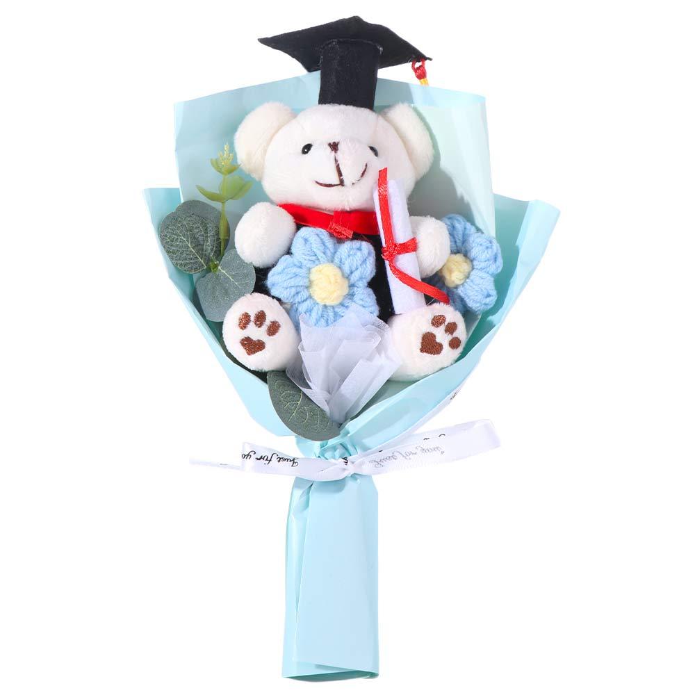 Graduation Season Little Bear Crochet Bouquet Graduation Ceremony Celebrate Party Graduation Flower Bouquet Congratulation