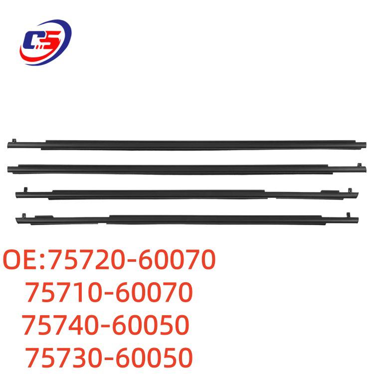 Exterior Glass Weatherstrip 75710-60070 fits Toyota models 75740-60050 and 75730-60050.