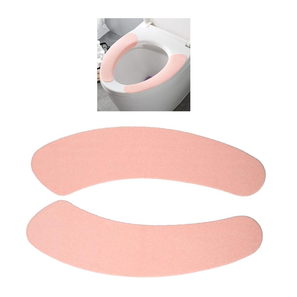 1 Pair Bathroom Warmer Toilet Seat Cover Pads Washable Reusable Thick Cushion All Seasons