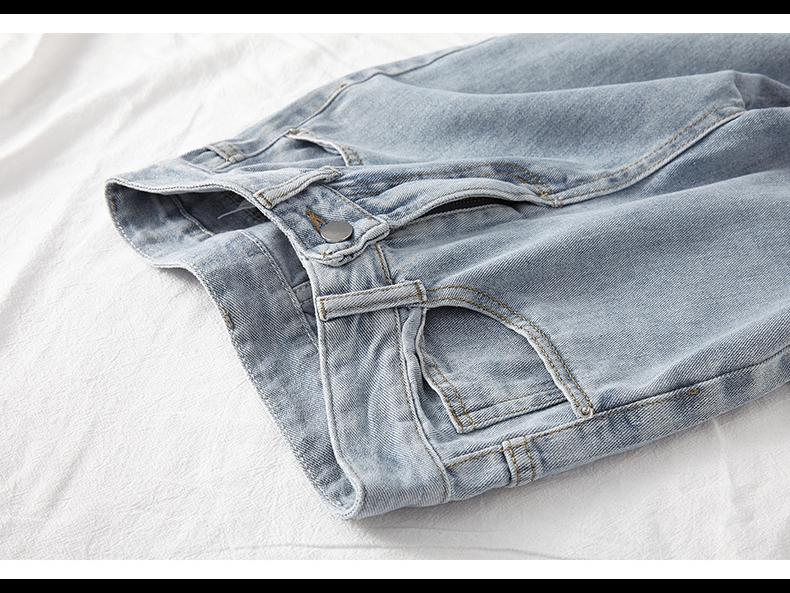 Women's High Waist Wide Leg Slim Jeans - Korean Style Straight, Versatile, Drape Effect, Loose Fit