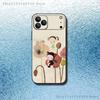 Süße Y-Yoshitomo N-Nara Handyhülle Für iPhone 17,16,15,14,13,12,Pro,Max,Plus,E,SE4,Air,Mini Schwarze Weiche Hülle