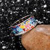 Cross Border Colorful Oil Dropping Eye Ring In Europe and America Imitation Enamel Color Family Women's   Art