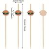 100Pcs Hamburger Garnish Bamboo Sticks Disposable Fruit Sticks Food Picks Sandwich Decor Bento Accessories Party Buffet Fork