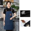 Household Canvas Apron Oil-Proof Can Wipe Hands Kitchen Cooking Men Women Adult With Tool Pockets  Coffee Over Apron