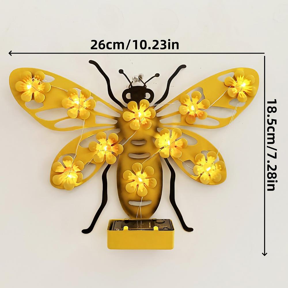 

Solar Outdoor Garden Lights Waterproof Butterfly Wall Lamp Decorative Atmosphere Landscape Lamp Metal Art LED Solar Lights