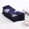 5-6 Paia Nuovi Semplici Taglia Grande Calzini da Uomo Eleganti Alta Qualità Blu Grigio Righe Argyle Cotone Calzini Casual Taglia EU41-48