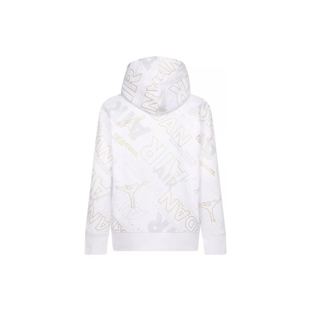 Jordan Letter Print Hooded Sweatshirt Kids Tops White 95C017-001