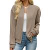 Women's Open Front Cardigan Long Sleeve Casual Loose Solid Color Sweater Jacket with Pockets