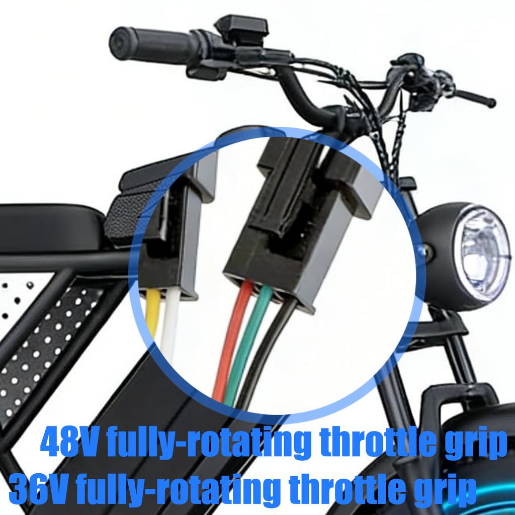 LCD Speed Display Throttle 36V 48V Twist Grip Throttle Controller 3Pin For Electric Bicycles And Scooters